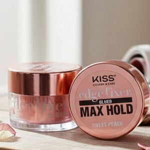(2) Kiss Edge Fixer Glued Max Hold-Sweet Peach / 1.01 fl oz